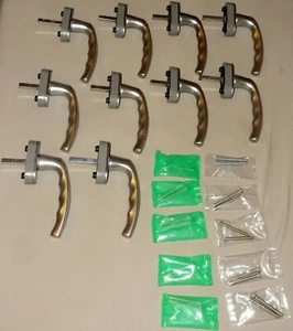 1x Fenstergriff VOLLMETALL-Wirbel HOPPE Vierkant + 2x Schraube (noch in Folie) - Bild 1 von 1