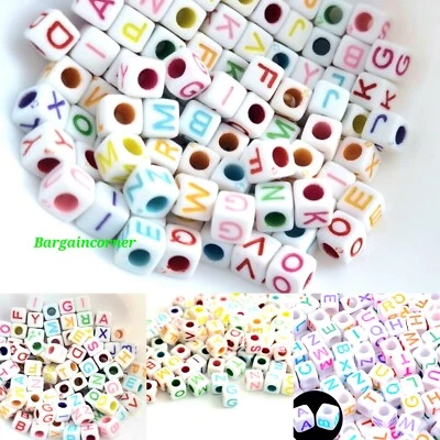 Jewellery Beads (C) Letter Bead Jewellery Art Craft Making Bracelet Beads 100Pcs - Image 1 of 4