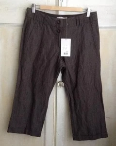 BNWT TURNOVER brown wool cotton blend cropped trousers EUR 38 UK 10 - Picture 1 of 10