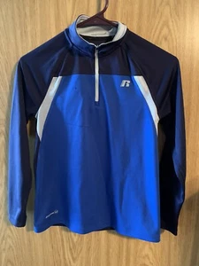 Boys Blue Quarter Zip by Russell Size LG 10/12 - Picture 1 of 4