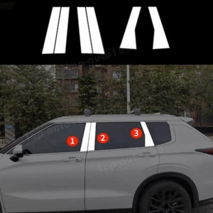Para Mitsubishi Outlander 2022-2024 Acero Cromo Ventana Pilar Postes Cubierta Borde - Imagen 1 de 6