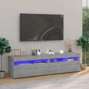 vidaXL Mobile Porta TV con Luci LED 2pz Grigio Sonoma 75x35x40 cm - Foto 1 di 11