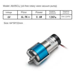 Rotary Vane Vacuum Pump A6-05CL Sampling, Micro Air Pump, Particle Counter - Picture 1 of 7