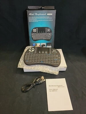 Mini Wireless Backlit Keyboard with Touchpad Mouse and USB Receiver  - Image 1 of 4