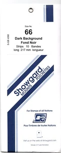 SOPORTES DE SELLO SHOWGARD TALLA 66 PAQUETES SELLADOS OSCUROS 10 TIRAS 217MM GRATIS P&P - Imagen 1 de 1