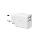 KSIX bxcdu2u – Mains Charger with 2 USB Ports (2.4 A), White