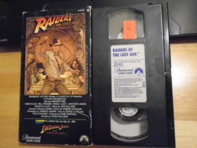 RARE EARLY PRINTING Raiders of the Lost Ark VHS film 1981 indiana jones NO UPC ! - Image 1 of 2