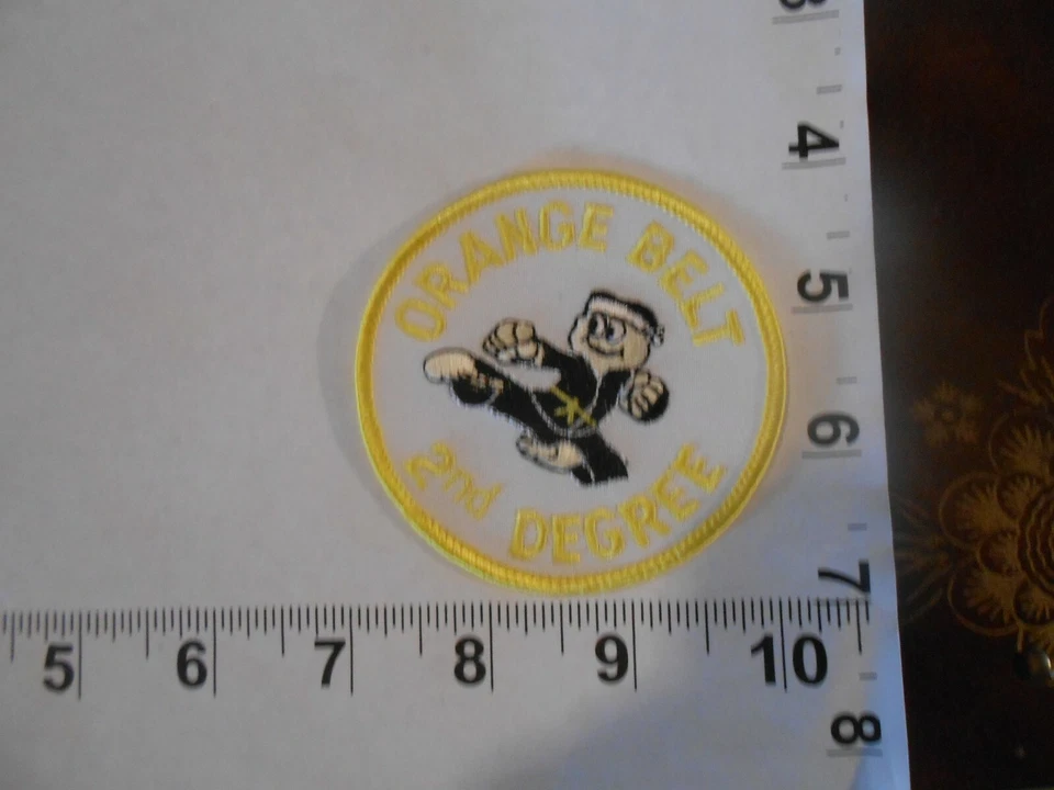 Orange Belt 2nd degree   Martial Arts Patch  free shipping - Image 1 of 1