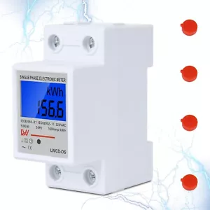 LCD AC meter power meter current measurement for DIN rail 5(80)A 1-phase - Picture 1 of 6