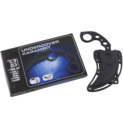 United Cutlery Undercover Black Tactical Karambit Neck Knife UC1466B Sheath - Image 1 of 2