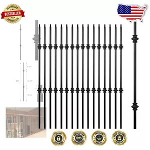 Lightweight Wrought Iron Balusters - Elegant 20-Pack for Modern Stair Railings - Picture 1 of 6
