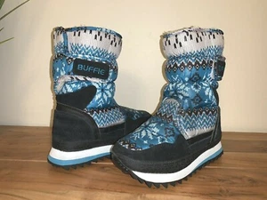 Stivali invernali donna BUFFIE blu nero peluche taglia 36 taglia US 5,5-6 - Foto 1 di 7