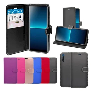 Pour Sony Xperia L4 Étui Portefeuille Flip PU Cuir Pied Carte Pochette Téléphone - Photo 1/19