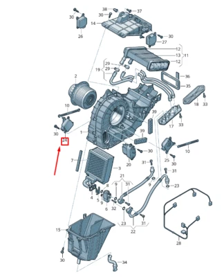 New VW TOUAREG 7P Temperature Regulating Flap Control Motor 7P0907512A - Image 1 of 4