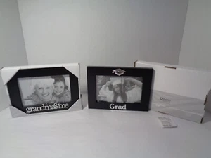 MALDEN 4X6 INCH. PHOTO FRAMES. BLACK. GRADUATE AND GRANDMA&ME. NEW IN BOX. - Picture 1 of 5