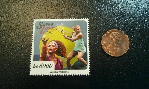Serena Williams USA USTA Tennis Sierra Leone 2015 LE 6000 Perforated Stamp Cover