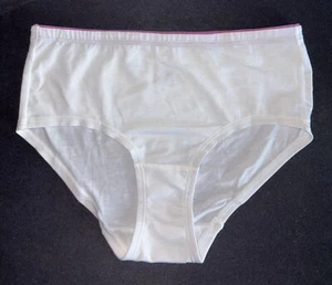 Fruit Of The Loom Girl Size 12 Y2K High Waist Modal Bikini White Panty Underwear - Picture 1 of 3