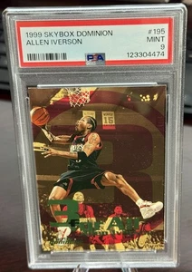 Skybox Dominion #195 1999 Allen Iverson 76ers Hof Pop 2 PSA 9 - Imagen 1 de 2