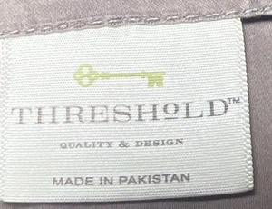 Threshold Gray Flat Queen 100% Cotton - Picture 1 of 3