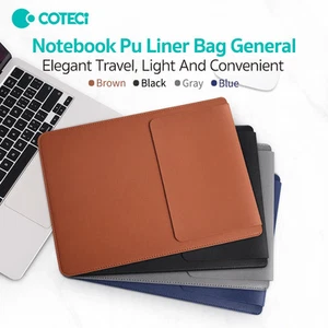 For Laptop Sleeve Case 11 13 14 15 16 inch Macbook Air Notebook PU Leather Bag - Afbeelding 1 van 18