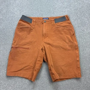 Patagonia Shorts Adult W32 Brown 9" Inseam Venga Rock Hiking Trail 90s Men* - Picture 1 of 13