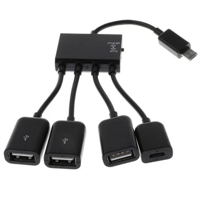 Adattatore Cavo Di Prolunga USB OTG Per Hub Micro USB 4 In 1 Per Smartphone E - Immagine 1 di 4