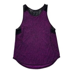 Lululemon Sculpt Tank II Top S Circuit Aurora Black Purple Mesh Sleeveless Yoga - Picture 1 of 6