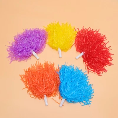  12 Pcs Cheerleaders Pom Poms Cheering Props Accessories for Girls - Image 1 of 4