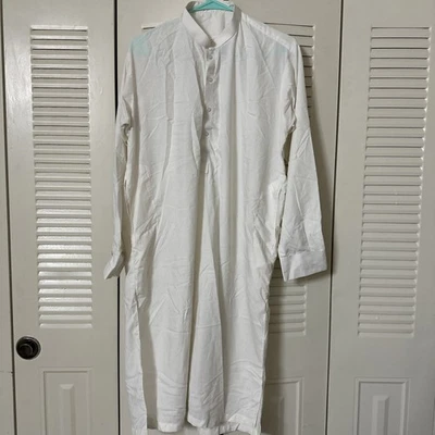 Pakistani Men’s Shalwar Kameez Kurti Suit Size S Bottle Green Color Stitched 2pc - Image 1 of 4