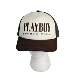 Playboy Sports Club Snapback Hat Lids Exclusive Foam Trucker Cap Brown Bachelor - Picture 1 of 9