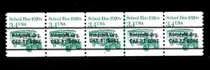Stamp USA 3.4¢ School Bus 1920s - Plate #2 Coil Strip of 5 NMH stamps - SC#2123a - Picture 1 of 2