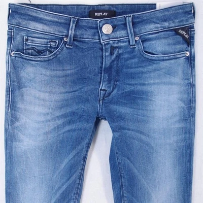 NUEVO Pantalones de mezclilla para mujer Replay WX689 LUZ elásticos ajustados azules W27 L30 talla 8 Reino Unido nuevos con etiquetas Foto 1 de 4