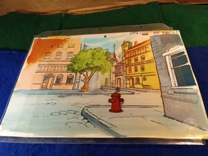 Gran producción de animación de colección 3 piezas paisaje celda de ciudad con boca de incendios - Imagen 1 de 12