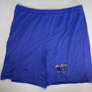 Vintage DePaul Blue Demon Gym Shorts Purple Russell Men’s Size XL Made In USA - Picture 1 of 9