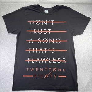 Twenty One Pilots T-shirt Don’t Trust a Song Thats Flawless Adult Black M 21 - Picture 1 of 6