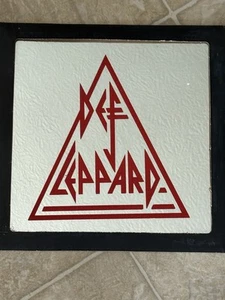 Vintage Def Leppard Carnival Mirror In Cardboard Sleeve 12 x 12 - Picture 1 of 2