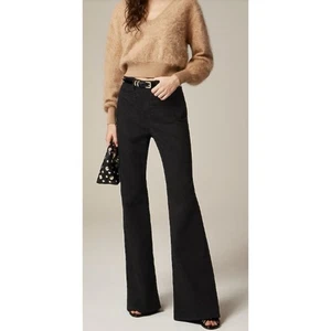 NEU J Crew ’96 Schlagjeans Damen 28 schwarz High Rise Baumwolle Stretch weites Bein - Bild 1 von 12