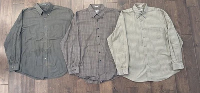 Van Heusen Lot Of 3 Size 16-16.5/L Mens Multicolor Button Up Shirt Long Sleeve - Image 1 of 4