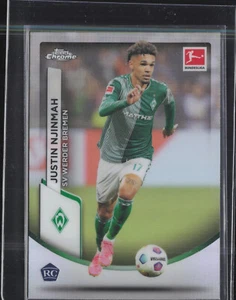 TOPPS BUNDESLIGA CHROME 2023-2024 JUSTIN NJINMAH SV WERDER BREMEN REFRACTOR - Picture 1 of 2