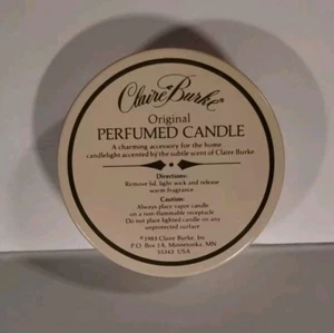 Vtg 80s Claire Burke Original Perfumed Candle Tin Scented Travel Unused 1983 - Picture 1 of 7