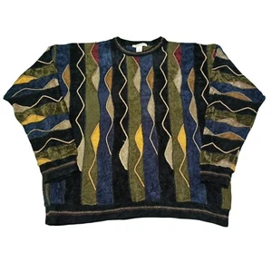 Vintage Coogi Style Sweater Men's Crewneck Pullover Cosby Biggie Jumper Size 3XL - Picture 1 of 7