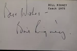 Bill Rigney Padres Coach 1975 (d.01) Autographed 3x5 Signed Index Card JSA 17D - Picture 1 of 4