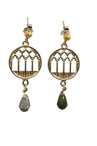 Orecchini Pendenti Finestra Venezia Argento 925 E Briolettes Labradorite - Imagen 1 de 3