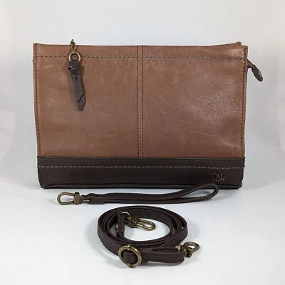 Сумка через плечо Sak Leather Iris Demi трансформируемый клатч тиковый коричневый блок - Изображение 1 из 4