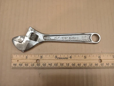 Vintage Clik-Stop 1478 6" Adjustable Wrench Made in USA Preowned Please Read - Image 1 of 4