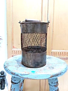VINTAGE INDIAN METAL JALI POT - Picture 1 of 9