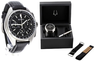 Bulova Lunar Pilot Special Edition Moon Apollo Chronograph Black Dial 96B251 - Image 1 of 4