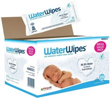 WaterWipes Salviettine Umidificate 99,9% di acqua purificata,12 Confezioni da 60