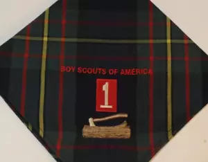 BSA WoodBadge Leadership Troop 1 Neckerchief, Excellent Beautiful Condition - Picture 1 of 2