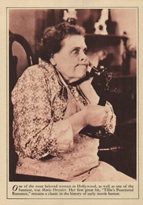 Marie Dressler on Candlestick Phone Silent Film Movie Lithograph Image 5" x 7" - Picture 1 of 2
